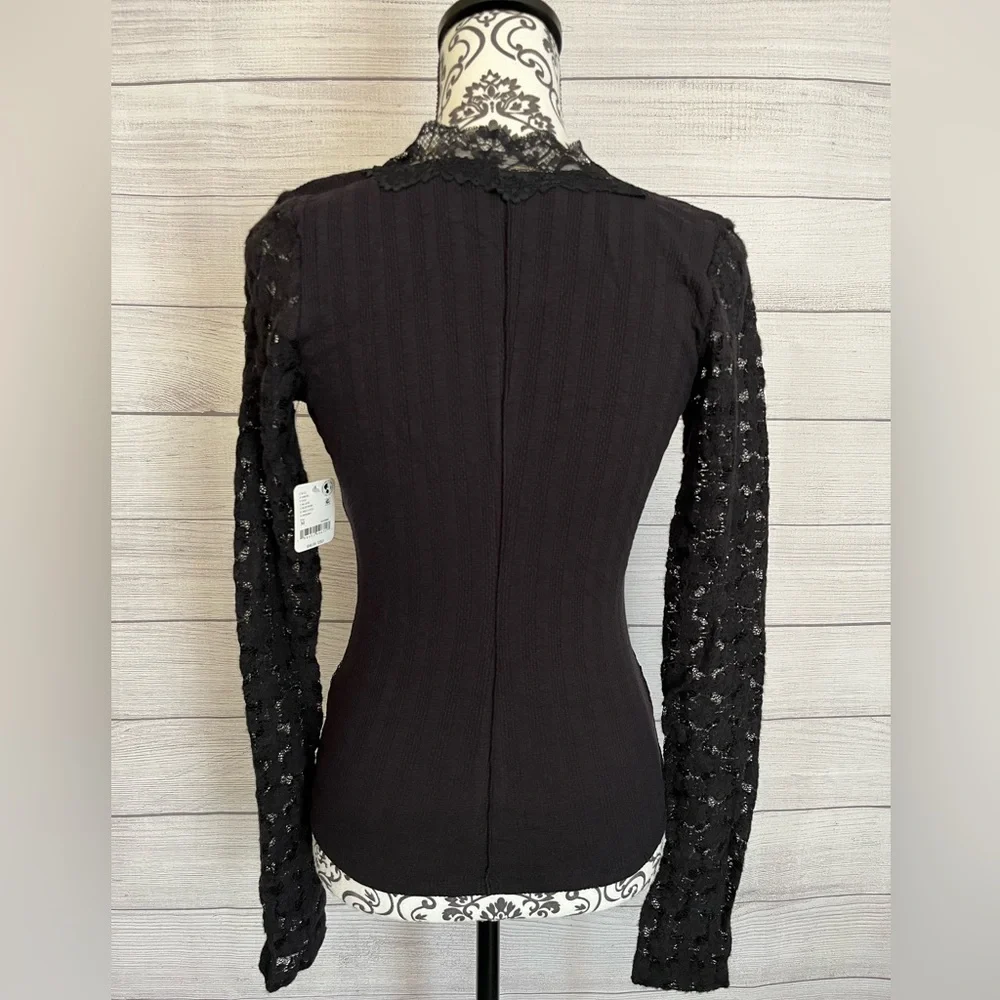 Free People | NWT This Could Be Us Lace Long Sleeve Blouse